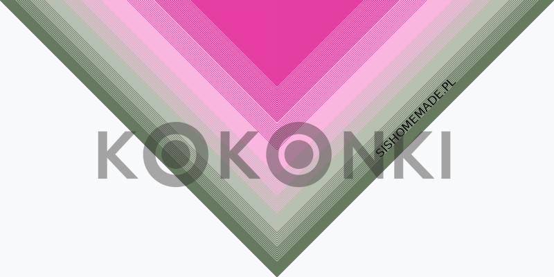 Klubíčko KOKONKI ReCotton RE078 Melounový cukr - jedle/šalvěj/růžová/fuchsie 3 nitky 1500m