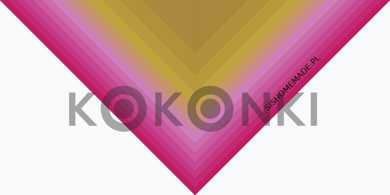 Klubíčko KOKONKI Merino 775 Sunkissed KNOP - hořčice/zlatá/studená růžová/pivoňka/fuchsie 3 nitky 1500m