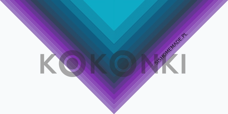 Klubíčko KOKONKI   Merino 770 Sneaky eyes – světle fialová/fialová/námořnická/benzínová/tyrkysová 3 nitky 1500m