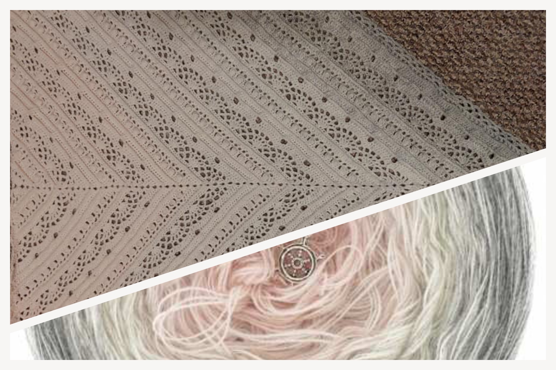 Klubíčko KOKONKI Soft 172 slighty Lamb Pink - Grey / světle šedá / růžová pudr/ 3 nitky 1200m 