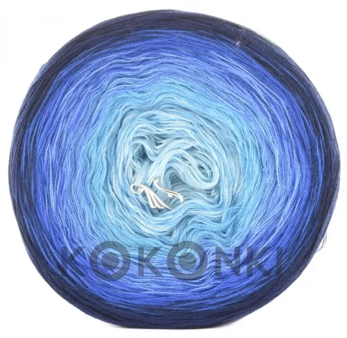 Klubíčko KOKONKI CLASSIC A428 Navy / safír / modrá / azurová / světle modrá 4 nitka 1400m