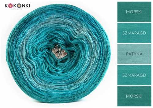 KOKONEK A655 Marine / smaragd / patina / emerald / marine 3 nitka 1800m