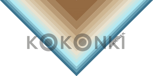KOKONKI CLASSIC B067 Hopeful - Světlý benzín / světle modrá / prášek béžová / teplá béžová / teplá hnědá 3 nitka 1600m