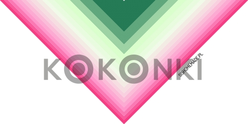 Klubíčko KOKONKI CLASSIC B018 Watermelon 2 Absint / pistácie / světle pistáciové / světle růžové / růžové / fuchsie 3 nitka 1000m