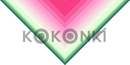 Klubíčko KOKONKI CLASSIC B018 Watermelon 2 Absint / pistácie / světle pistáciové / světle růžové / růžové / fuchsie 3 nitka 1000m