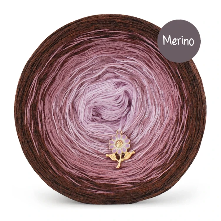 Klubíčko KOKONKI Merino 881 TKB Brownie Pink - Měděný melír/prachová růžová/světle růžová 3 nitky