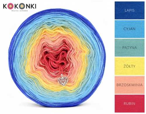 KOKONEK B008 Velikonoční vejce - Lapis / azurová / patina / žlutá / broskev / rubín