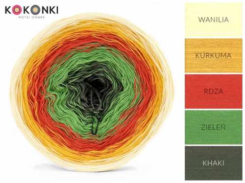 KOKONEK B011 Mr Tulip - Vanilka / kurkuma / rez / zelená / khaki