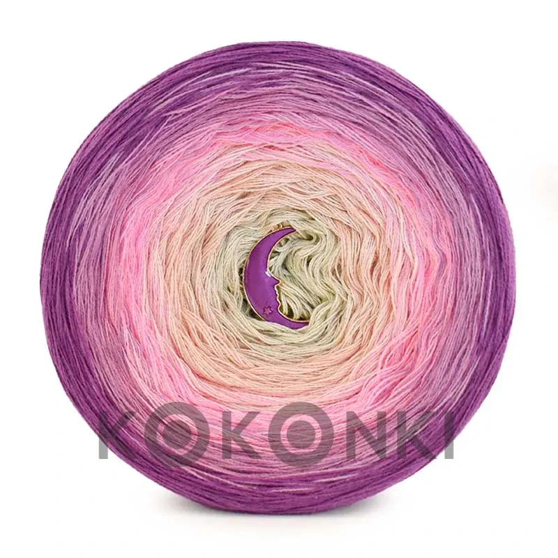 Klubíčko KOKONKI Classic B192 světlá fialová/ vřes/růžová/ lososová / světlá béžová 3 nitky 1200m