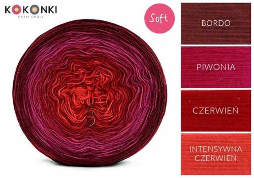 KOKONKI Soft 237 - Burgundsko / Pivoňka / Červená / Intenzivně červená