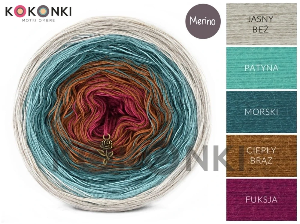 Klubíčko KOKONKI Merino 608 3 nitka 1500m
