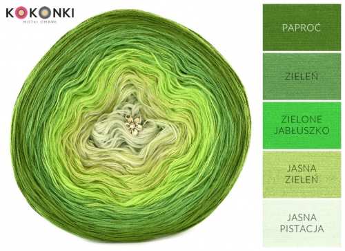 KOKONKI A704 Fern / zelené / zelené jablko / světle zelené / světlé pistácie