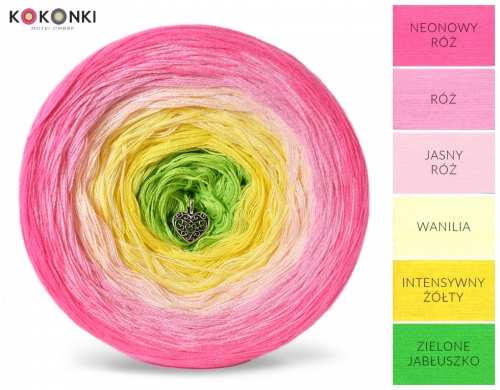 KOKONKI A662 Neon růžová / růžová / světle růžová / vanilka / intenzivní žluté / zelené jablko