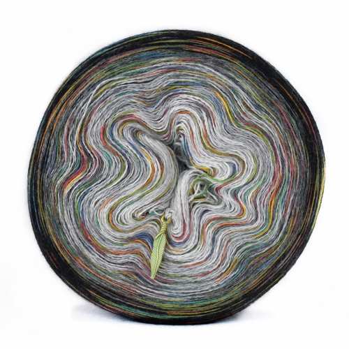 KOKONKI SOFT Rare Merino Rare R07 Tmavě šedá melanž / středně šedá melanž / šedá melanž / světle šedá melanž + duhová zelená/ 4 nitky 2000m