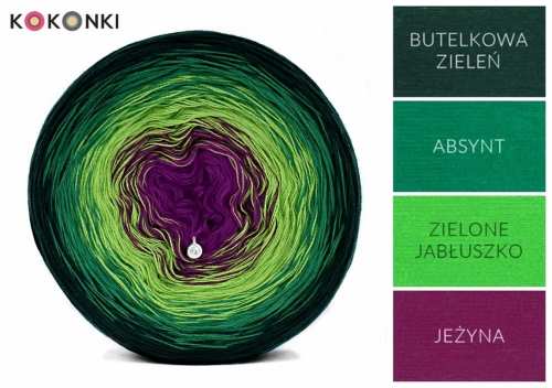 KOKONKI B023 Láhev zelená / absint / zelené jablko / ostružina/ 3 nitky 1000m