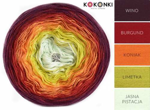 KOKONKI A900 víno / vínová / koňak / vápno / pistácie 