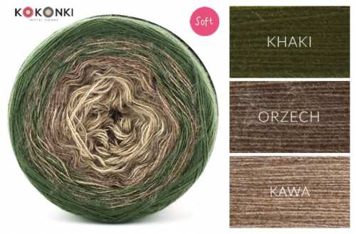 Soft KOKONKI 153 - khaki / ořech / káva