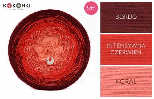 Soft KOKONKI 202 - bordó / intenzivní červená/ korálová
