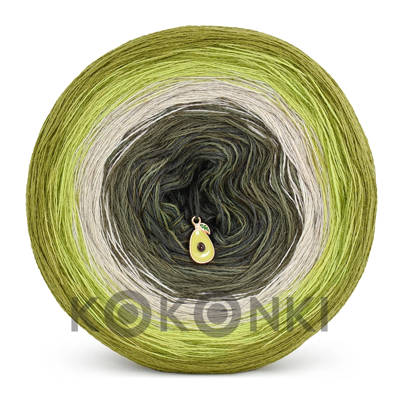 Klubíčko KOKONKI Merino 776 V dobrém i zlém - Olivová/limetka/len/khaki/tmavá khaki 3 itky 1200m