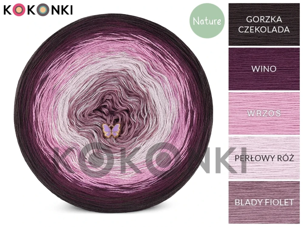 Klubíčko KOKONKI Nature NT071 Wild orchid 3 nitky 1500
