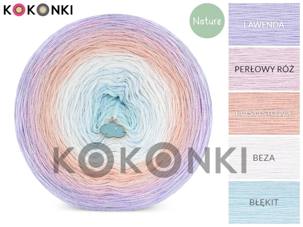 Klubíčko KOKONKI Nature NT074 Blossom mist 3 nitky 1500