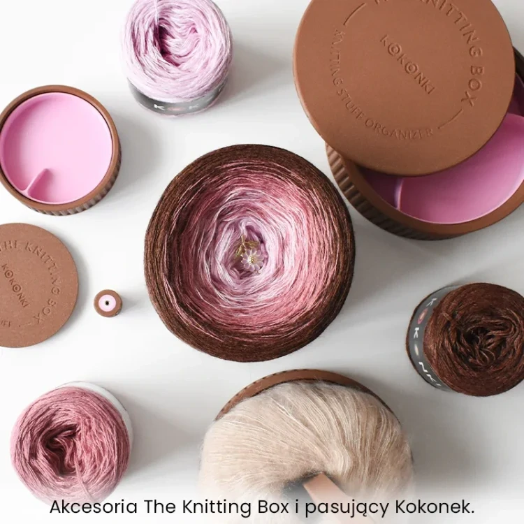 Klubíčko KOKONKI Merino 881 TKB Brownie Pink - Měděný melír/prachová růžová/světle růžová 3 nitky