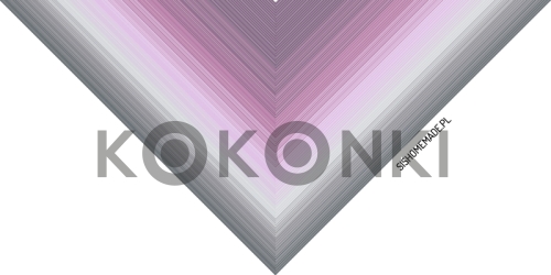 KOKONKI A861 Středně šedá / šedá / světle šedá / levandule / vřes / světle fialová 3 nitka 1000m