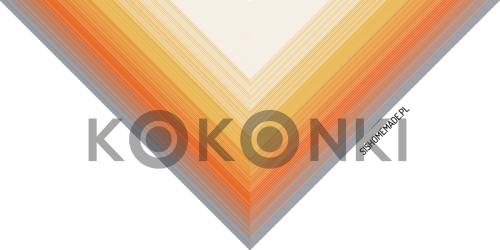 KOKONKI A939 Sahara - šedá / koňaková / kurkuma / krémová / 3 nitky 1500m