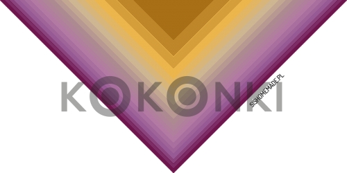 Klubíčko KOKONKI CLASSIC A550 Krokus - ostružina / světle fialová / vřesová / špinavě růžová / teplá béžová / kurkuma / hořčice 3 nitka 1500m