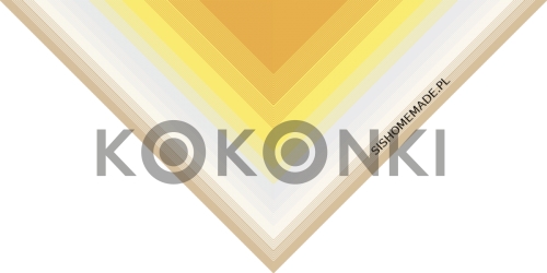 Klubíčko KOKONKI Classic B075 Jako květina - kurkuma / žlutá / bílá / krémová / teplá béžová 3 nitka 1200m
