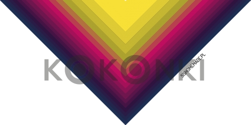Klubíčko KOKONKI Classic B072 - námořnická / fialová / ostružina / pivoňka / limetka / intenzivní žlutá 3 nitka 1200m