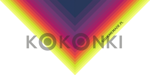 Klubíčko KOKONKI Classic B089 Gabrysia - námořnická / cyklamenová / sytě růžová / neonově oranžová / neonově zelená / neonově žlutá 3 nitka 1200m