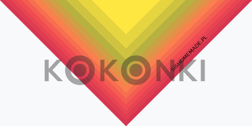 Klubíčko KOKONKI Classic B104 Kamil - Rubín / korál / mango / limetka / intenzivně žlutá 3 nitky 1200m