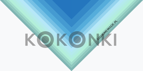 Klubíčko KOKONKI Classic B119 Motýlí efekt - patina / máta / světle modrá / azurová / azurová 3 nitky 1200m