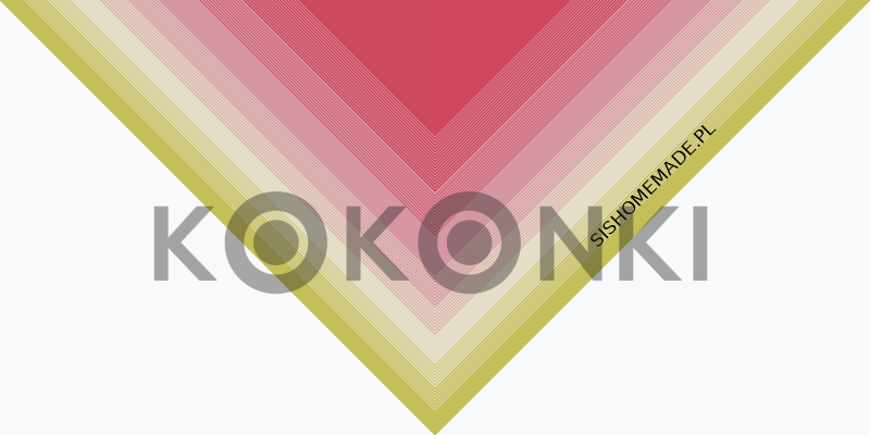 Klubíčko KOKONKI ReCotton RE066 Višňový koláč - Magenta/malinově růžový/mandlový/avokádový 3 nitky 1200m