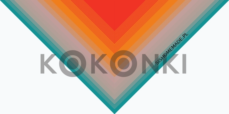 Klubíčko KOKONKI Merino 774 Blízko pobřeží - smaragd/safari/prašná meruňka/pomeranč/pomeranč/jeřabina 3 nitky 1200m