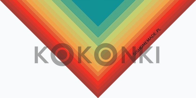 Klubíčko KOKONKI Merino CORNER 767 Slyšte můj řev - Cihla/jeřabina/kurkuma/limetka/smaragd 3 nitky 1200m
