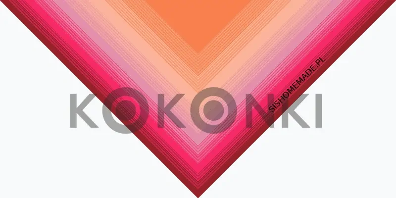 Klubíčko KOKONKI Classic B196 burgund/magenta/malinová růžová/ broskvová/mango 4 nitky 1800m 