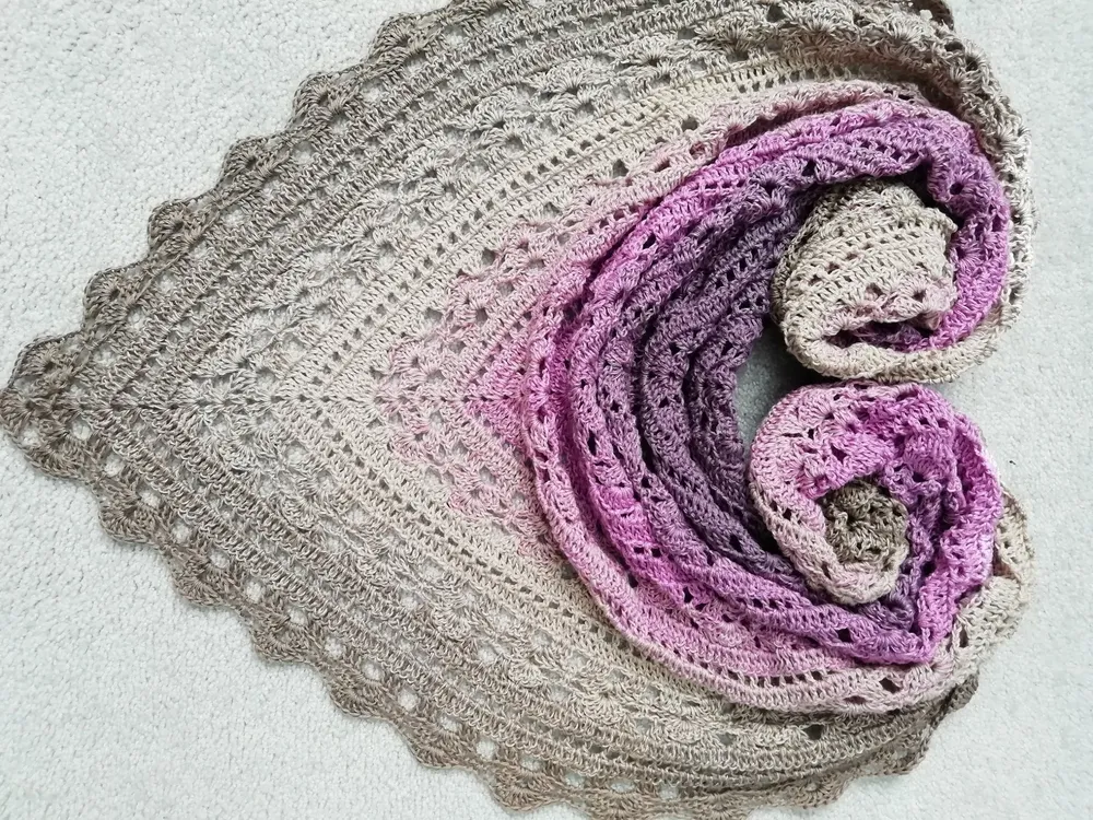 Klubíčko KOKONKI A160 tmavě béžová / studená béžová / Heather / světle fialová/ 3 nitky 1000m