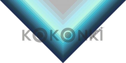 KOKONKI CLASSIC B020 námořnická / benzínová / světle benzínová / tyrkysová / máta / světle modrá / světle šedá 3 nitka 1800