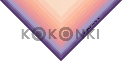 Klubíčko KOKONKI Classic B073 Arizona - fialová / fialová / meruňková / broskvová / lososová růžová 3 nitka 1200m