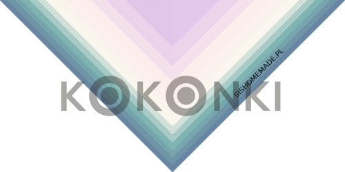 Klubíčko KOKONKI Classic B074 Domky - levandule / pastelově růžová / krémová / patina / džínovina 3 nitka 1200m