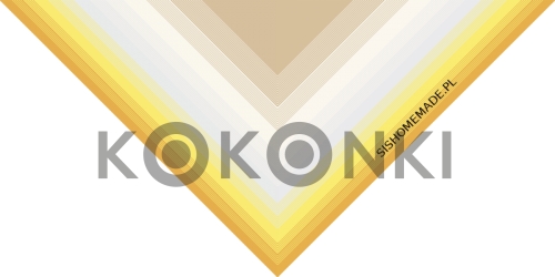 Klubíčko KOKONKI Classic B075 Jako květina - kurkuma / žlutá / bílá / krémová / teplá béžová 3 nitka 1200m