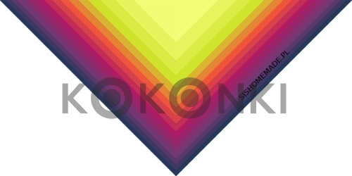Klubíčko KOKONKI Classic B089 Gabrysia - námořnická / cyklamenová / sytě růžová / neonově oranžová / neonově zelená / neonově žlutá 3 nitka 1200m