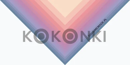 Klubíčko KOKONKI Classic B113 Wind man - Lososová / meruňka / vřes / fialka / denim 3 nitky 1200m