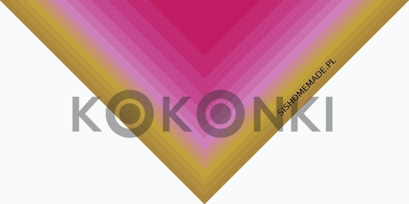 Klubíčko KOKONKI Merino 775 Sunkissed KNOP - hořčice/zlatá/studená růžová/pivoňka/fuchsie 3 nitky 1200m