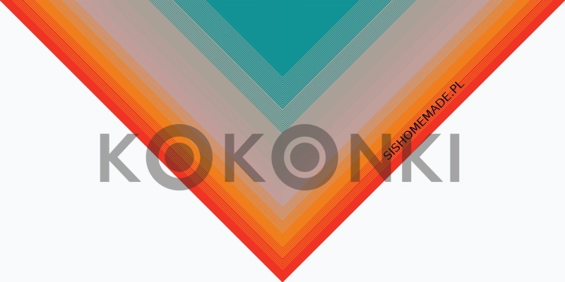 Klubíčko KOKONKI Merino 774 Blízko pobřeží - smaragd/safari/prašná meruňka/pomeranč/pomeranč/jeřabina 3 nitky 1200m