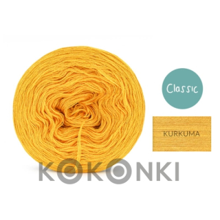 Klubíčko KOKONKI Classic Mono jednobarevný - kurkuma 4 nitky 250m