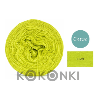 Klubíčko KOKONKI Classic Mono jednobarevný - kiwi 4 nitky 250m