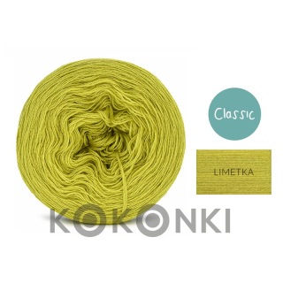 Klubíčko KOKONKI Classic Mono jednobarevný - limeta 4 nitky 250m